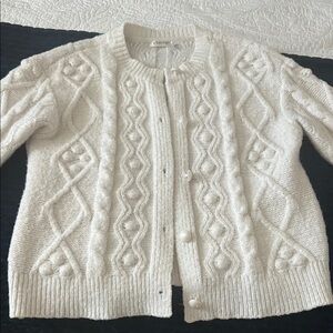 Cozy White Cable Knit Sweater